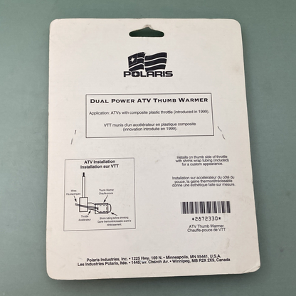 New Genuine Polaris 2872330 Dual Power Thumb Warmer