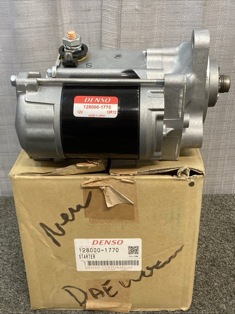 New Genuine Denzo 128000-1770 Heavy Duty Starter 12V 10 Tooth