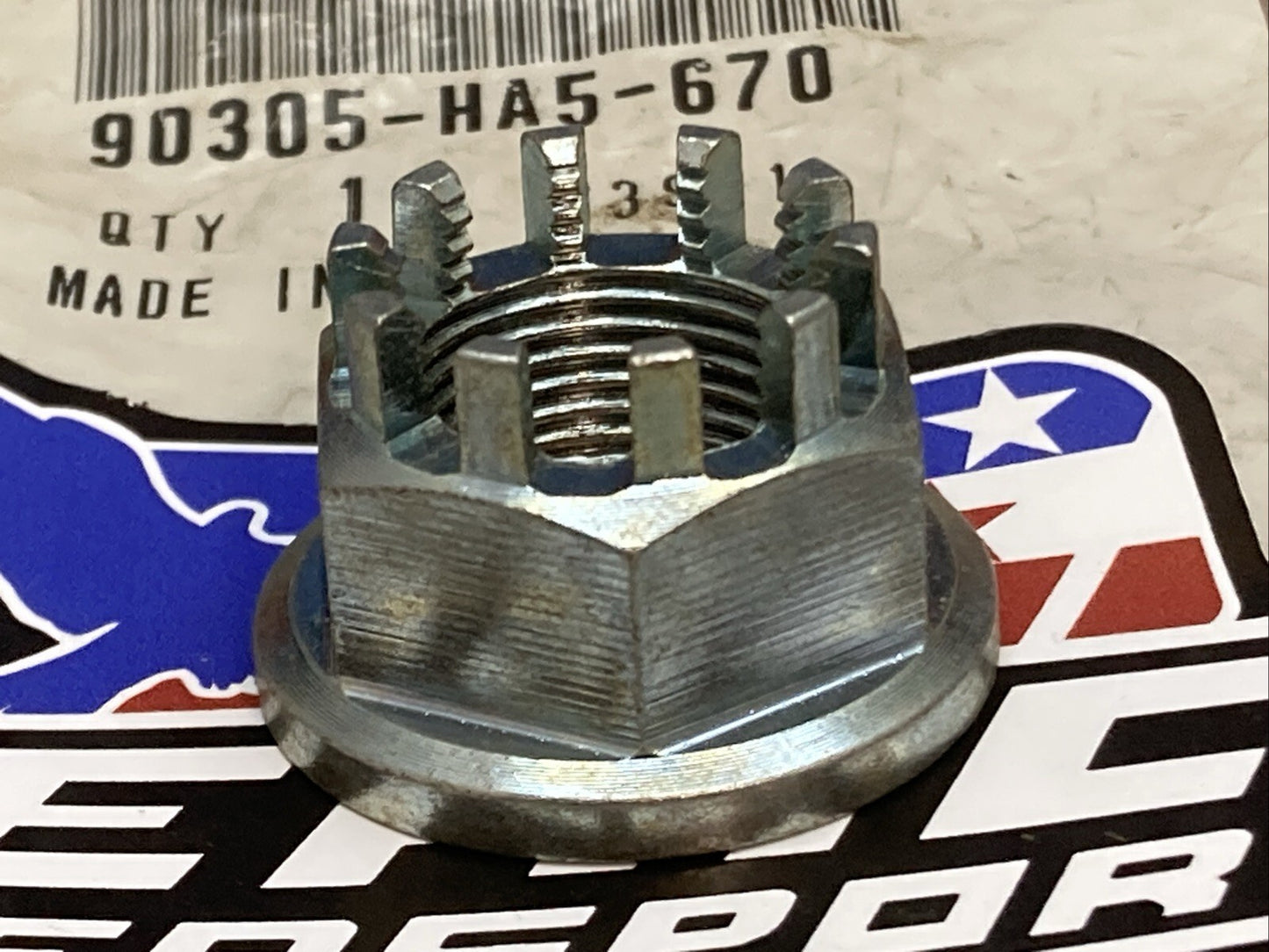 New Genuine Honda 90305-HA5-670 Nut, Axle, (20Mm)