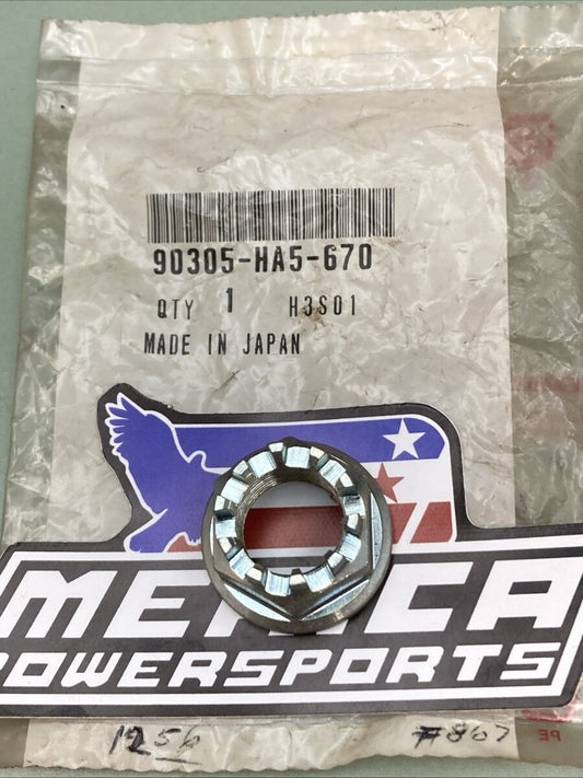 New Genuine Honda 90305-HA5-670 Nut, Axle, (20Mm)