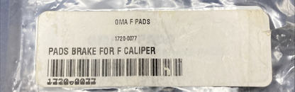 New Genuine GMA ENGINEERING BY BDL 1720-0077 CALIPER BRAKE PADS