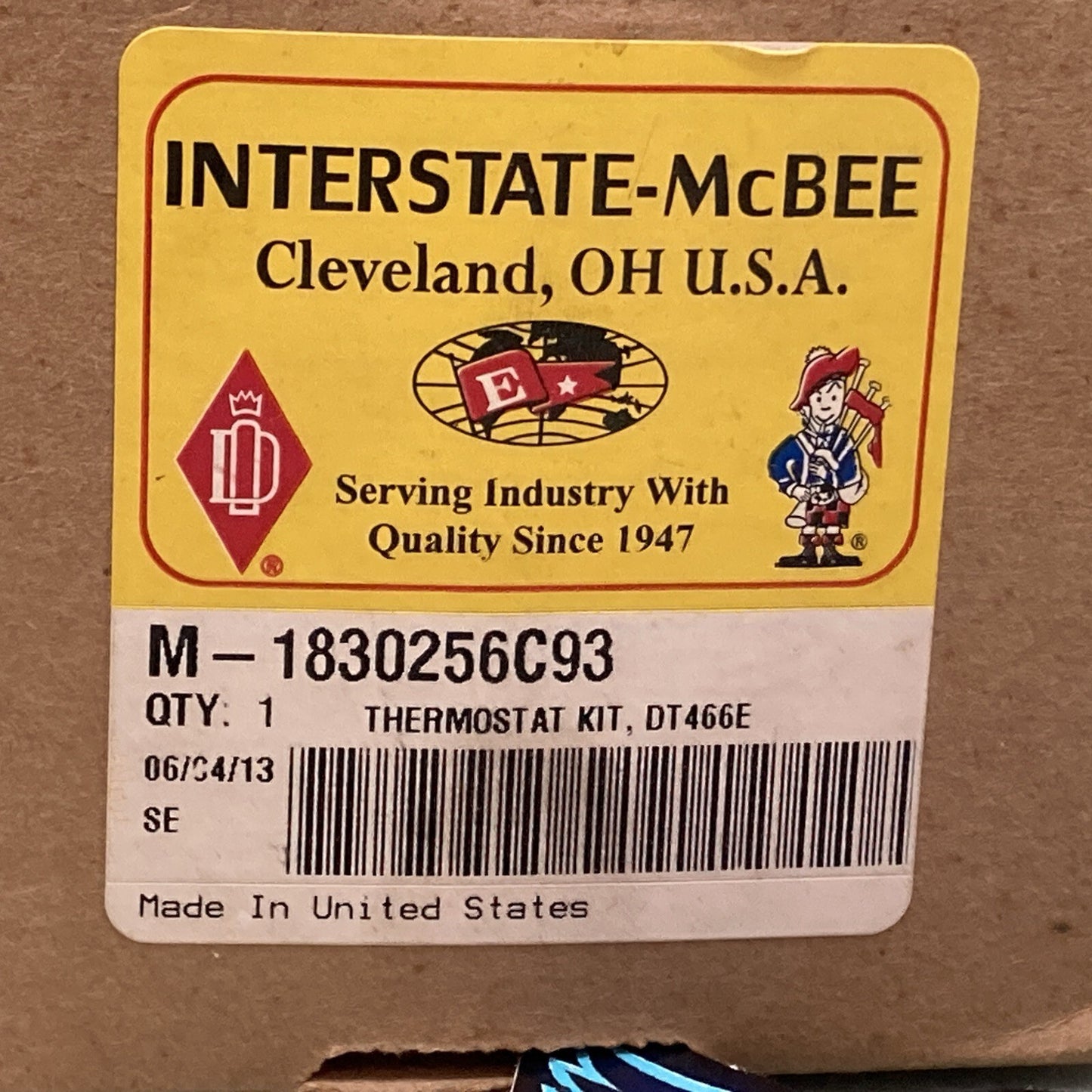 New Genuine Interstate Mcbee M-1830256C93 Engine Coolant Thermostat Kit