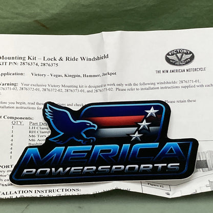 New Genuine Victory 2876374 Lock & Ride Windscreen Mounting Brackets