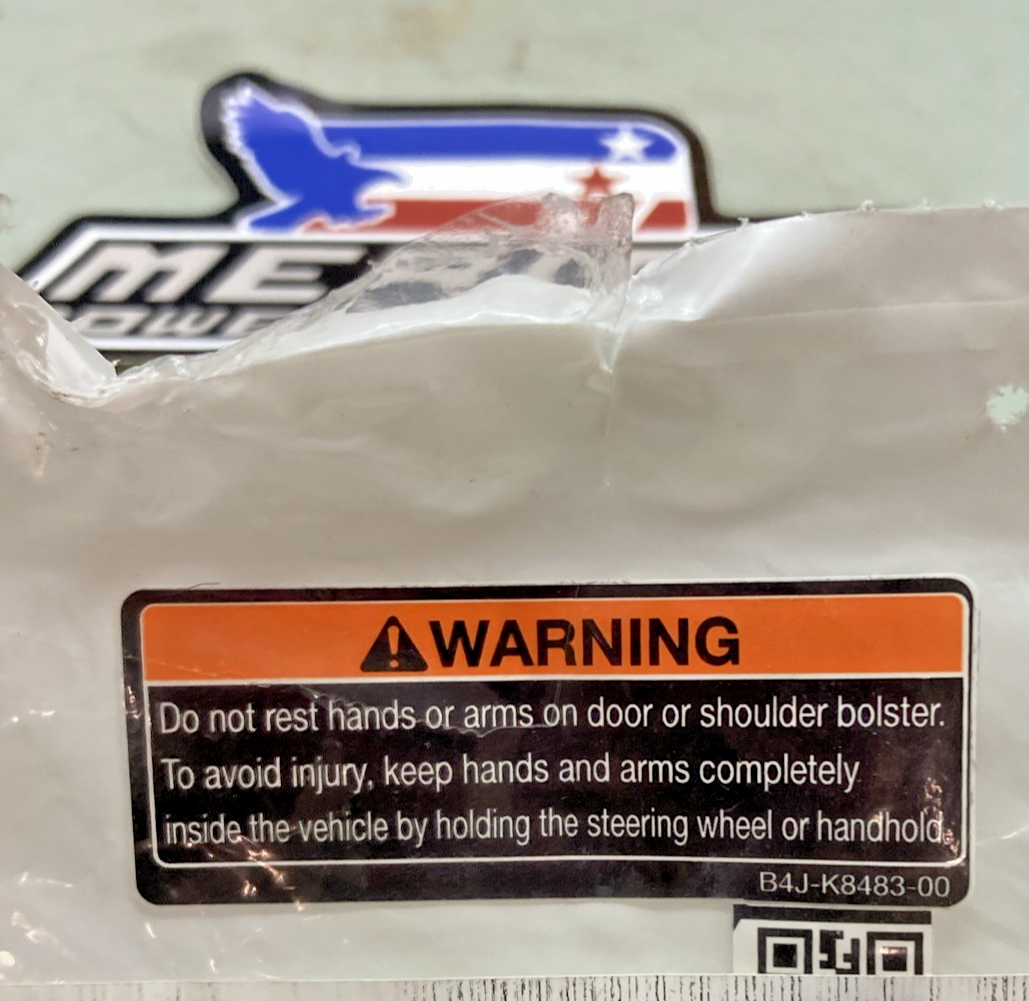 New Genuine Yamaha B4J-K8483-00 Warning Label