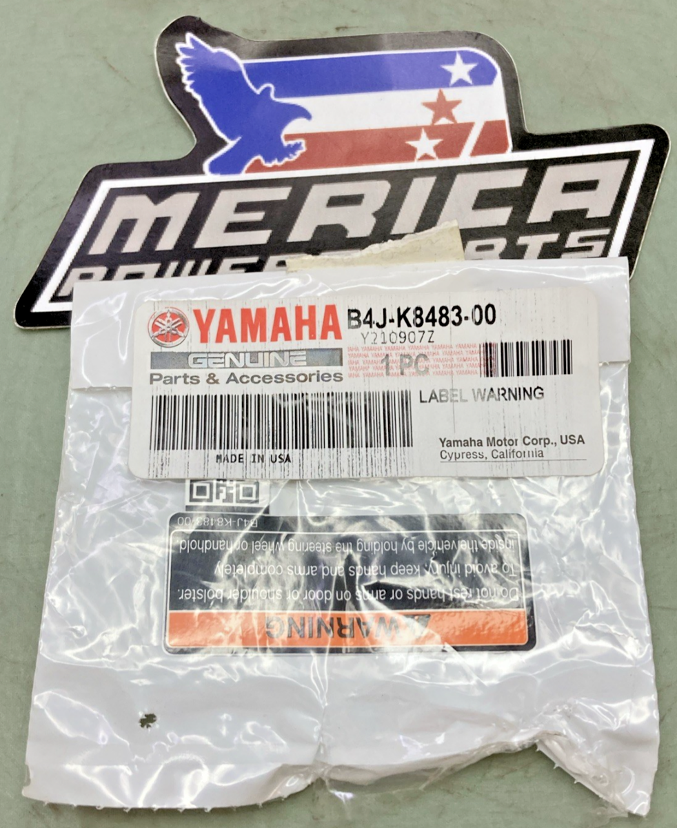 New Genuine Yamaha B4J-K8483-00 Warning Label