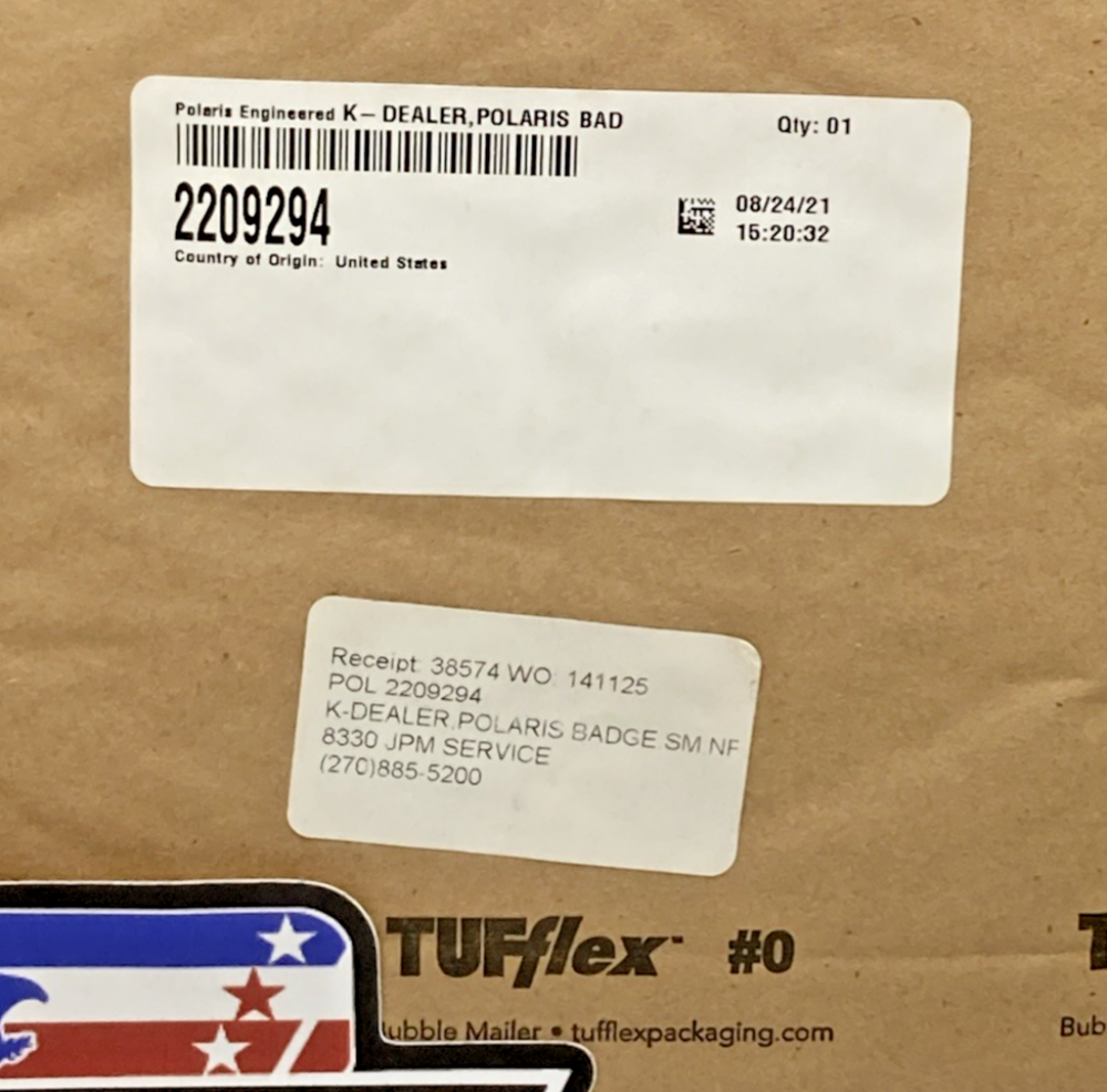 New Genuine Polaris 2209294 Badge