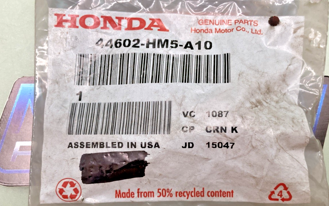 New Genuine Honda 44602-HM5-A10 Plug, Adjusting, Hole, Replaces: 44602-HC4-000