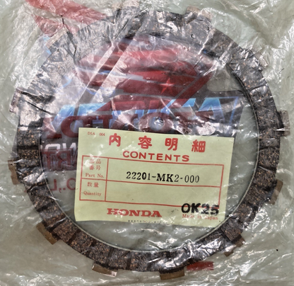 New Genuine Honda 22201-MK2-000 Disk, Cl, Friction, Replaces: 22201-MG3-000