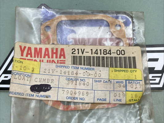 New Genuine Yamaha 21V-14184-00 Gasket, Float, Chmbr