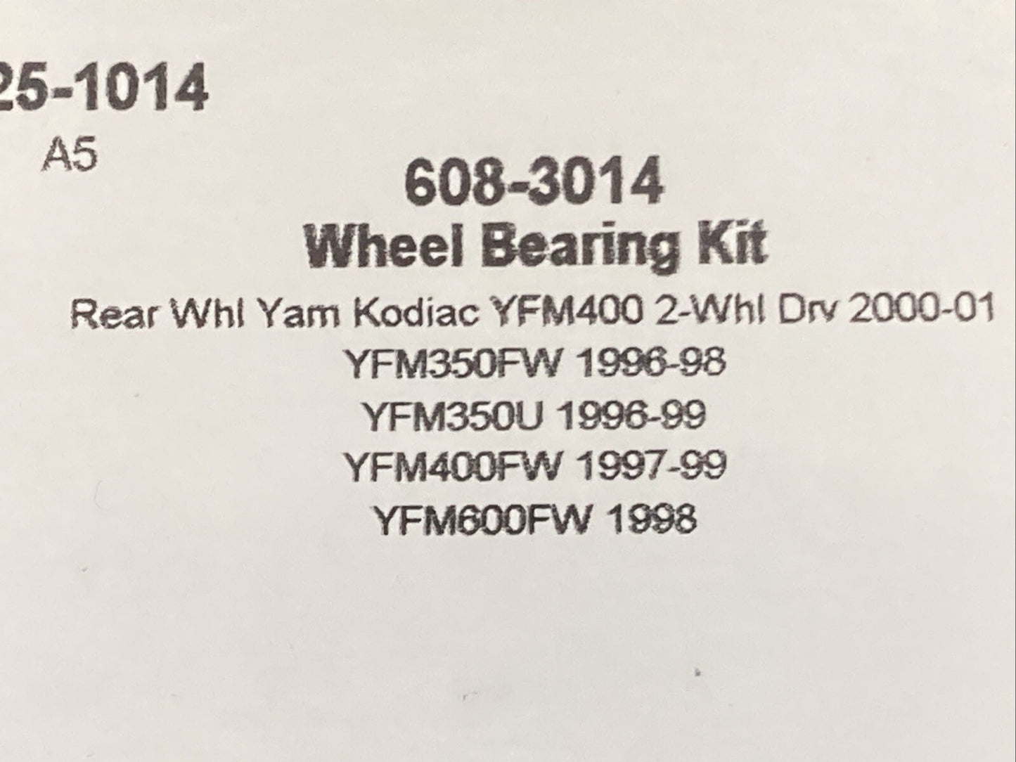 New Genuine N2 608-3014 WHEEL BEARING KIT for Yamaha