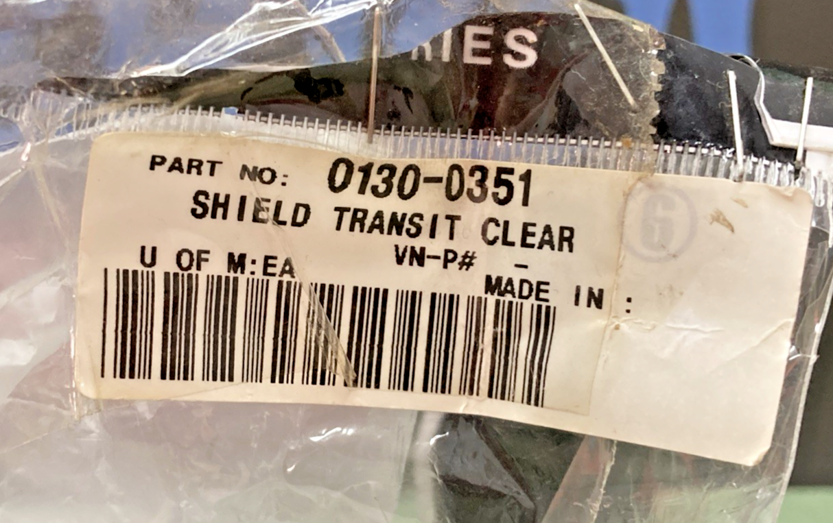 NEW GENUINE ZR1 0130-0351 Shield Transit Clear