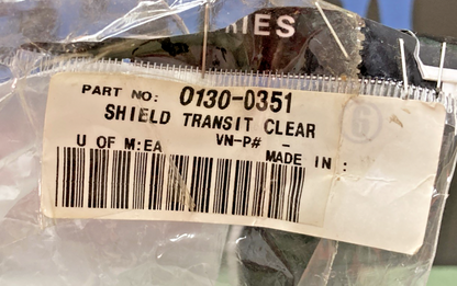 NEW GENUINE ZR1 0130-0351 Shield Transit Clear