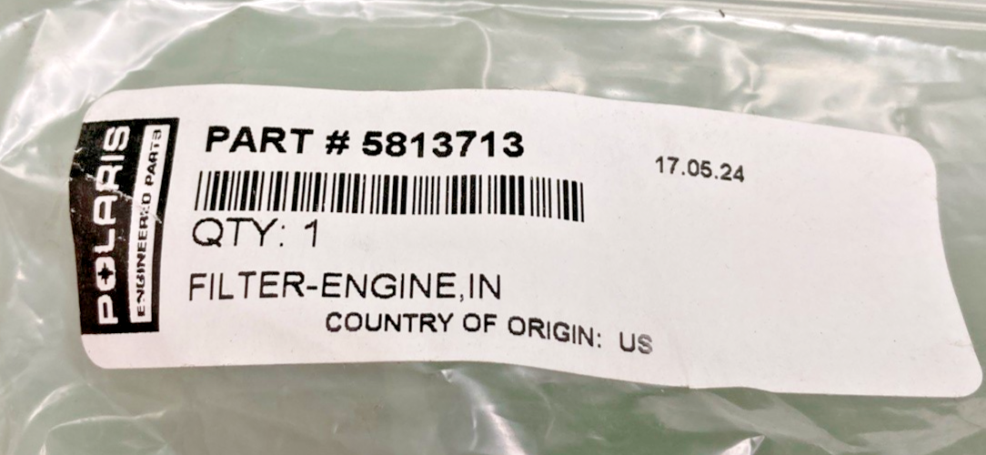 New Genuine Polaris 5813713 Filter-Engine In
