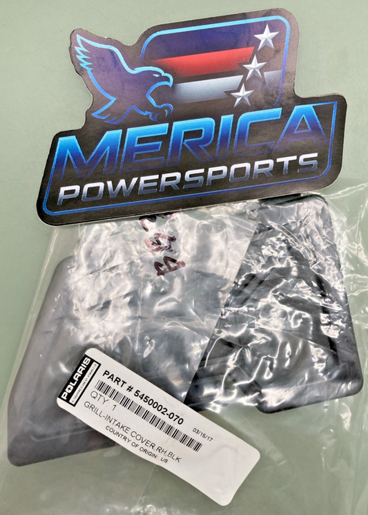 New Genuine Polaris 5450002-070 Intake Cover Grill, Right Side, Gloss Black