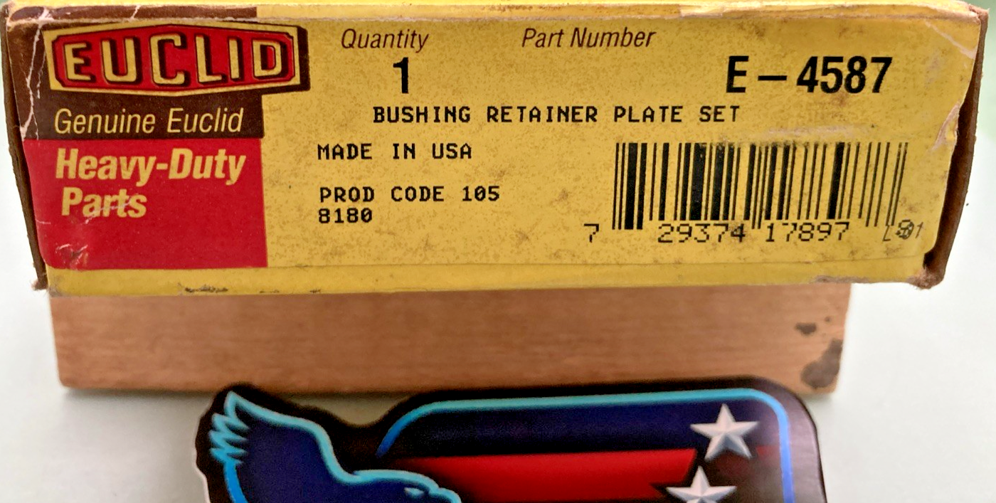 New Genuine Euclid E-4587 Bushing Retainer Plate Set