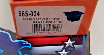 New Genuine Dorman 565-024 Brass Cup Expansion Plug 1-1/4 In., SC, Height 0.260