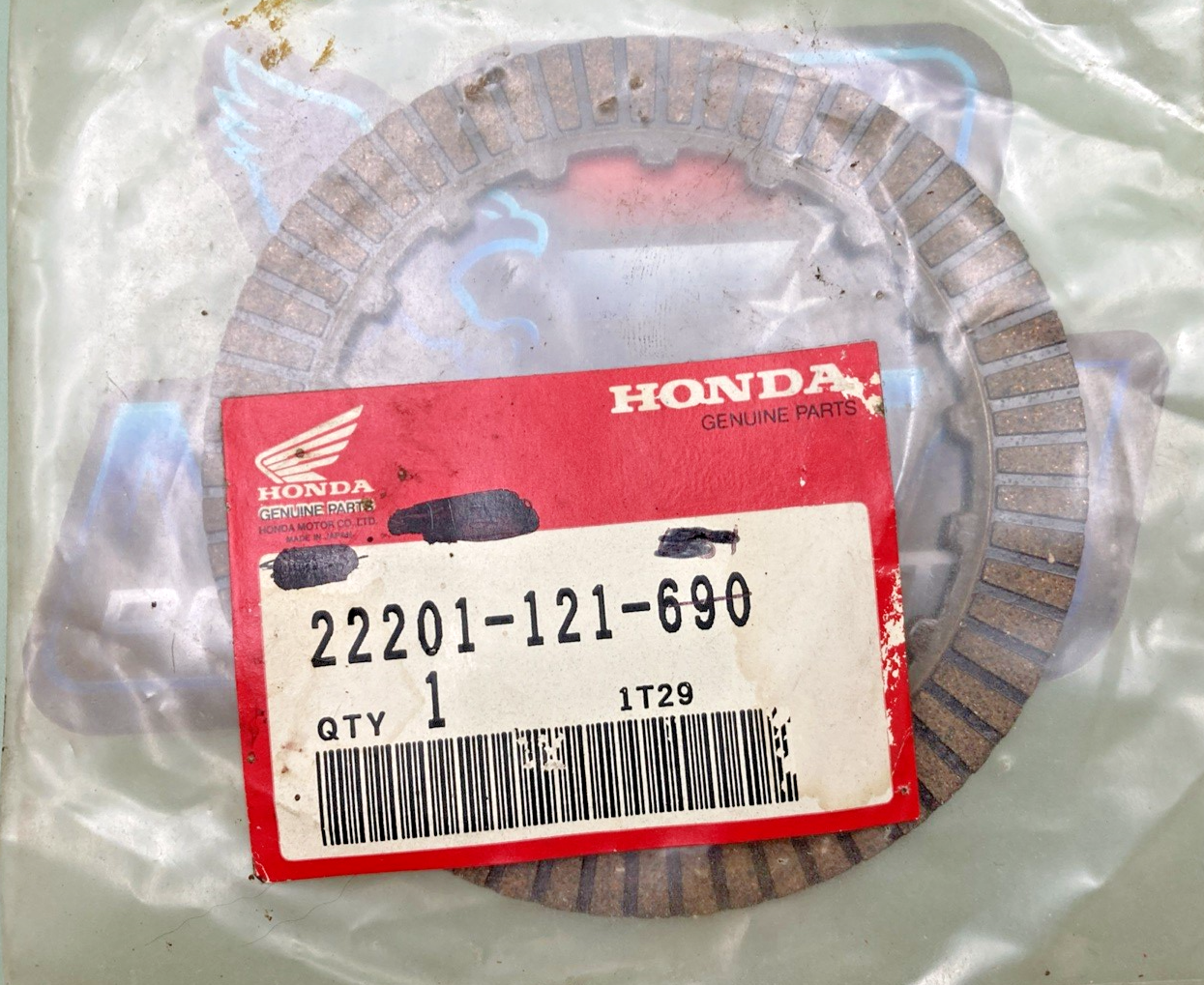New Genuine Honda 22201-121-690 Disk, Cl, Friction