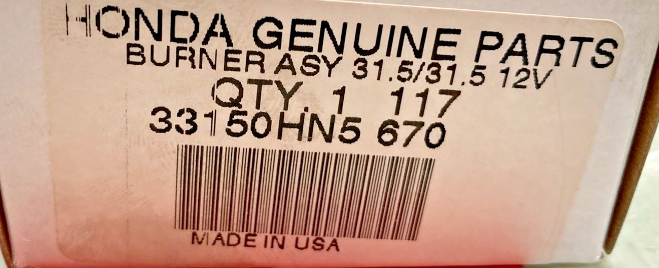 New Genuine Honda 33150-HN5-670 Bulb (12V 30/30W)