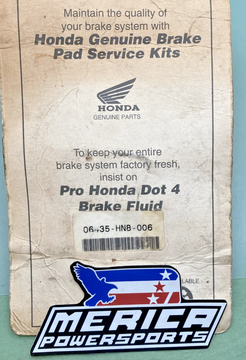 New Genuine Honda 06435-HN8-008 BRAKE PAD KIT (TT2161FF)