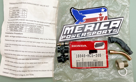 Genuine Honda 16046-HC5-305 Carburetor Choke Starter Valve Set, incomplete kit