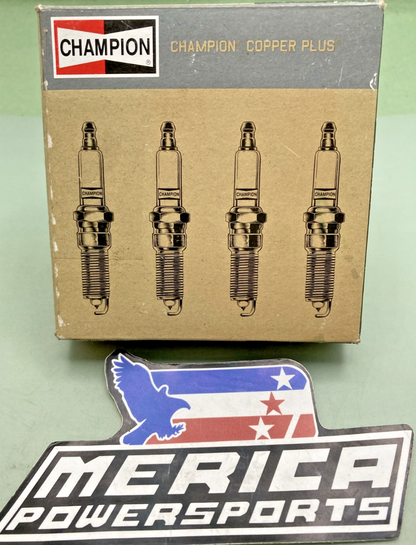 New Genuine Champion Copper Plus 302N11YC Spark Plugs 4 PKG