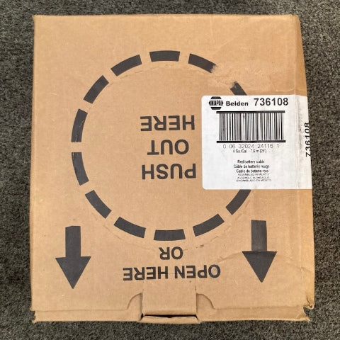 Belden 736108 Battery Cable Red 25Ft New Genuine
