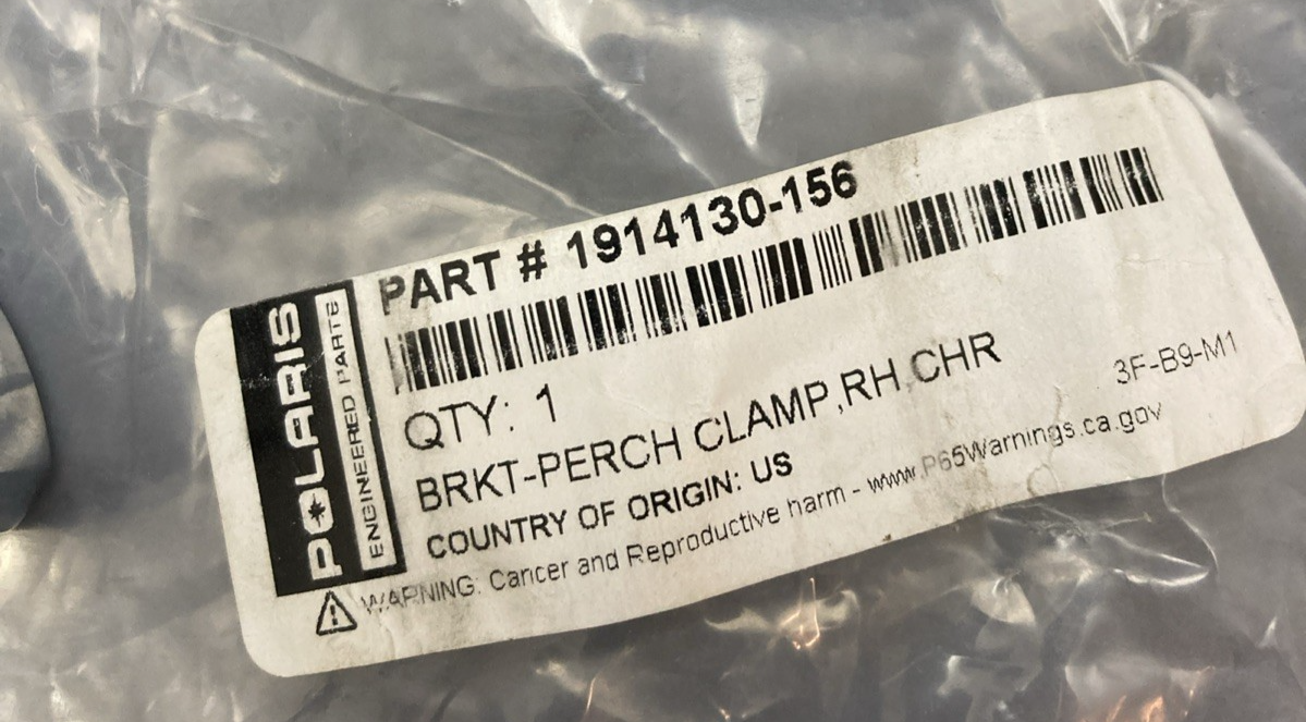 NEW GENUINE POLARIS 1914130-156 BRKTPERCH CLAMP,RH,CHR