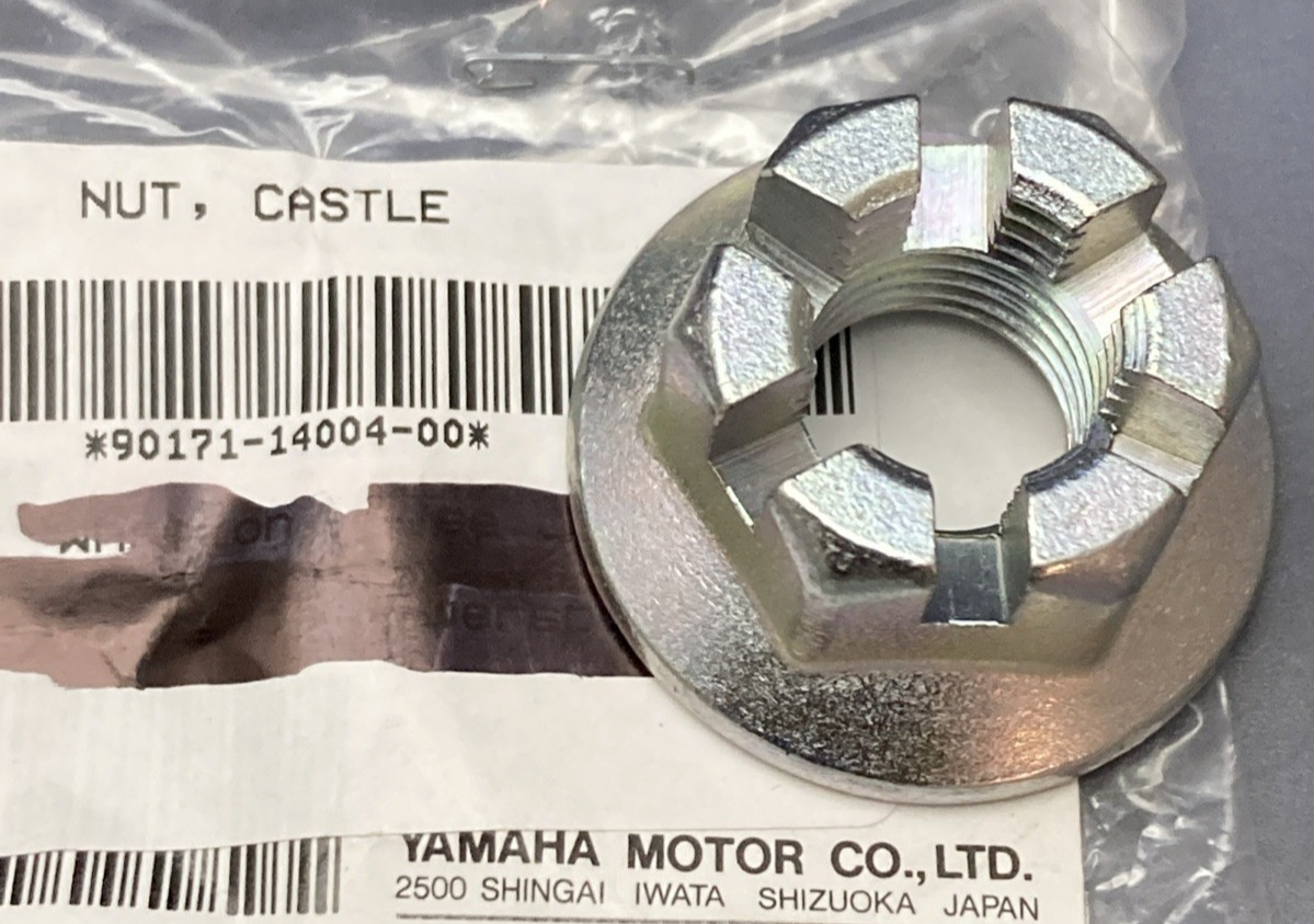 NEW GENUINE YAMAHA 90171-14004-00 NUT, CASTLE