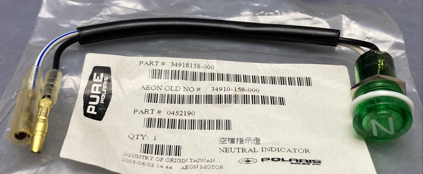 NEW GENUINE POLARIS 0452190 INDICATOR, NEUTRAL