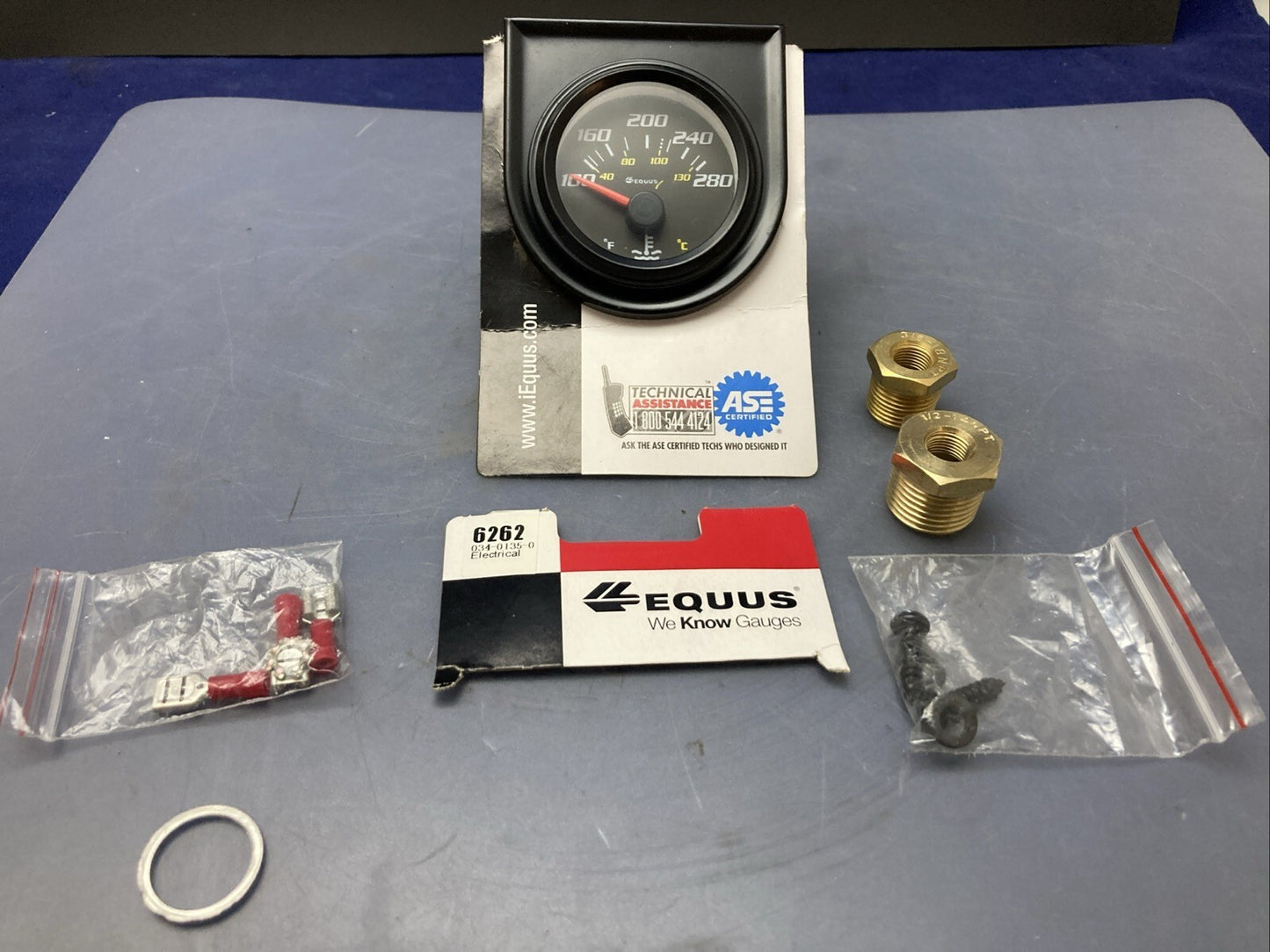 NEW GENUINE EQUUS 034-0135-0 6262 WATER TEMPERATURE GAUGE
