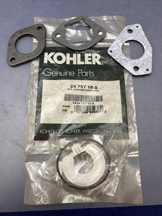NEW GENUINE KOHLER 24 757 18-S CARBURETOR OVERHAUL KIT