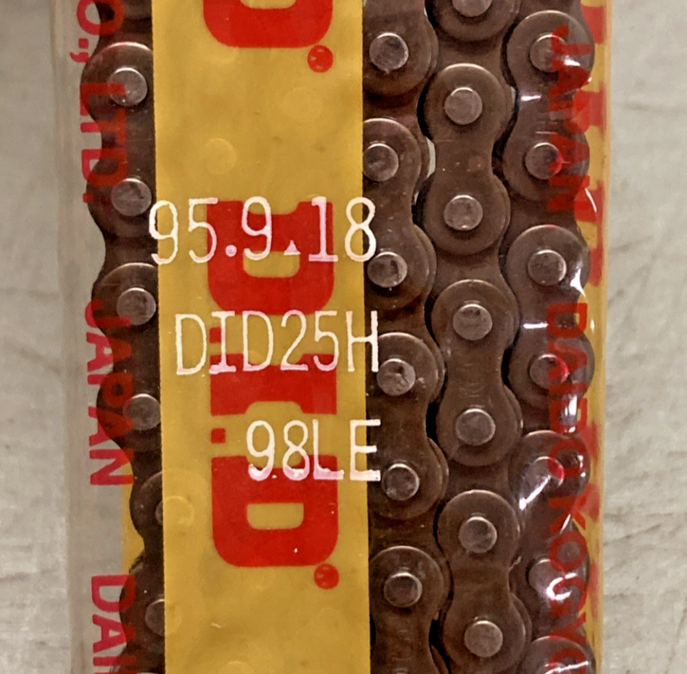 New Genuine DID 25H Roller Chain 98L
