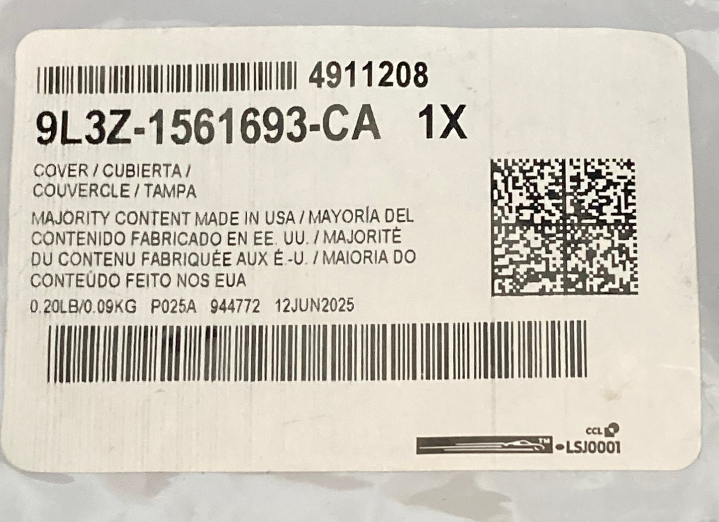 NEW GENUINE FORD BL3Z-1561693-AB Front LH Driver Seat Side Trim Panel Cover