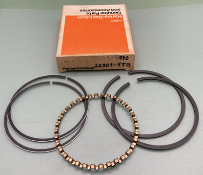 New Genuine Harley Davidson 22329-55B Piston Ring Set .030