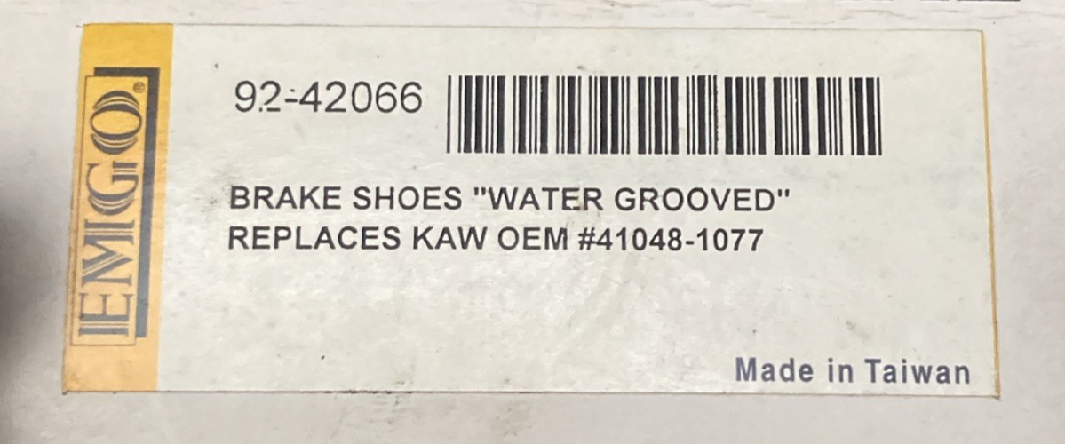 NEW GENUINE EMGO 92-42066 FRONT BRAKE PADS REPLACES 41048-1077