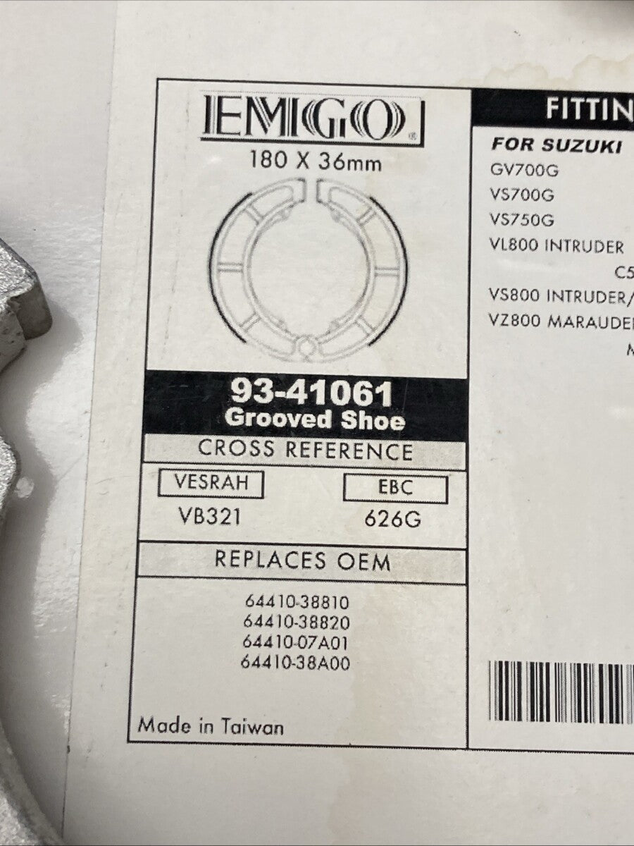 NEW GENUINE EMGO 93-41061 BRAKE SHOES
