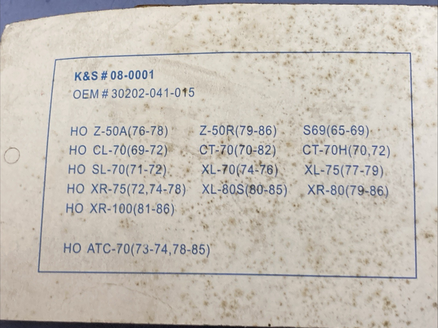 NEW GENUINE K&S 08-0001 IGNITION CONTACT POINTS REPLACES 30202-041-015