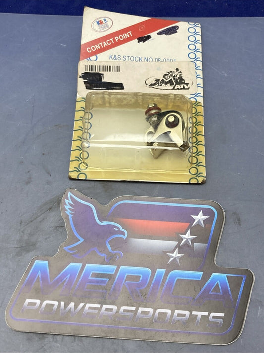 NEW GENUINE K&S 08-0001 IGNITION CONTACT POINTS REPLACES 30202-041-015