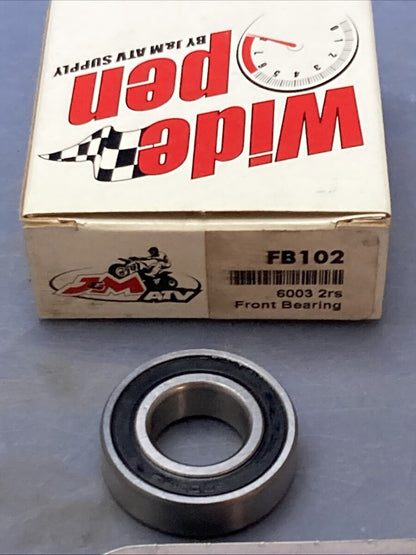 QTY 2 NEW GENUINE WIDE OPEN FB102 FRONT BEARING 6003 2RS