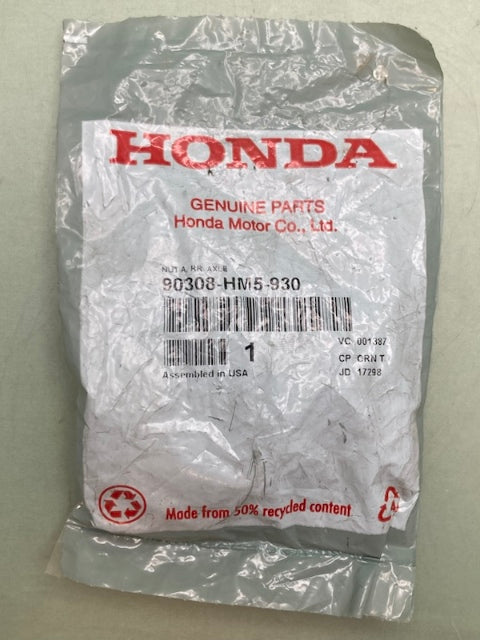 Honda 90308-HM5-930 AXLE NUT New Genuine