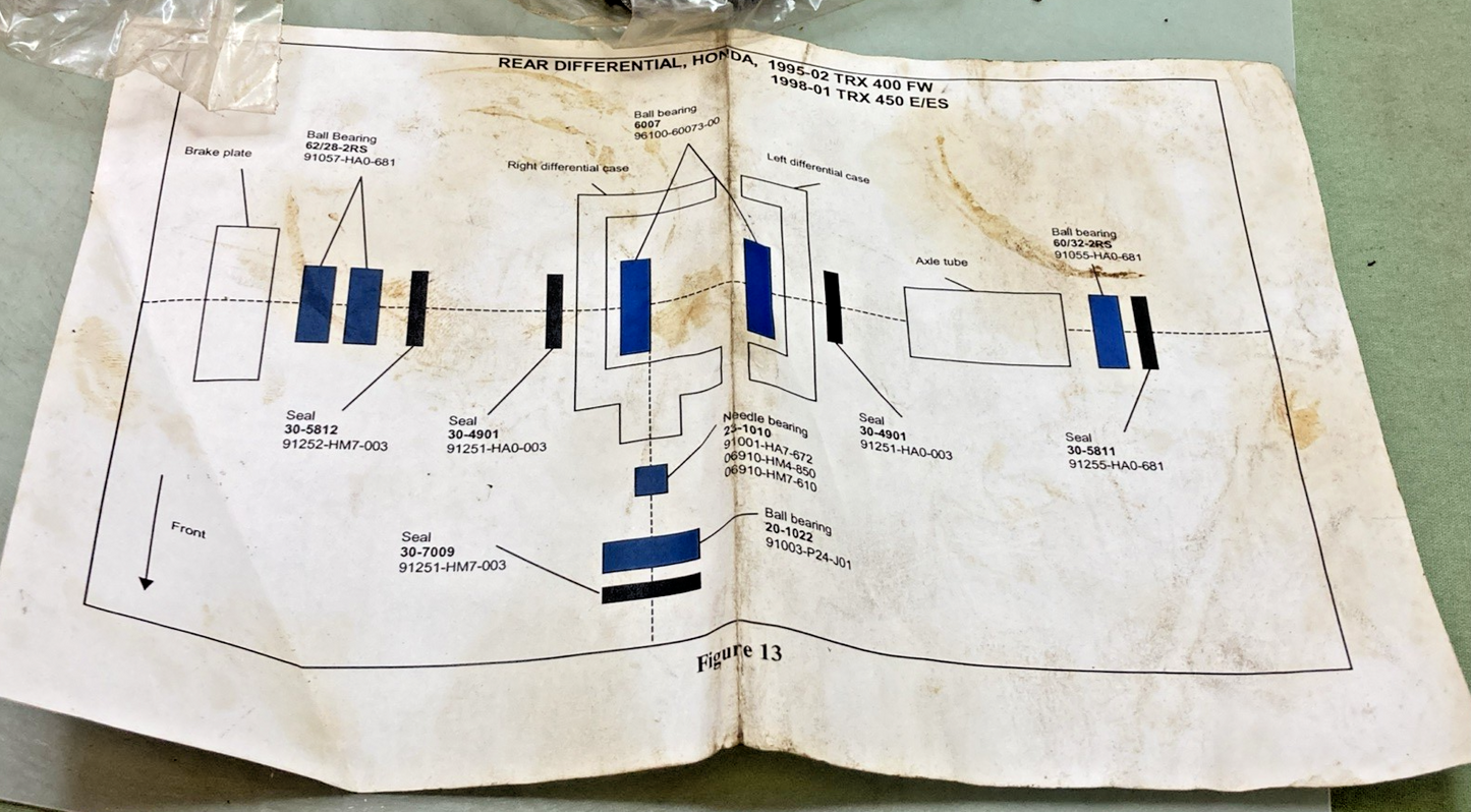 New Genuine N2 608-1013 Bearing Kit for Honda Incomplete Kit