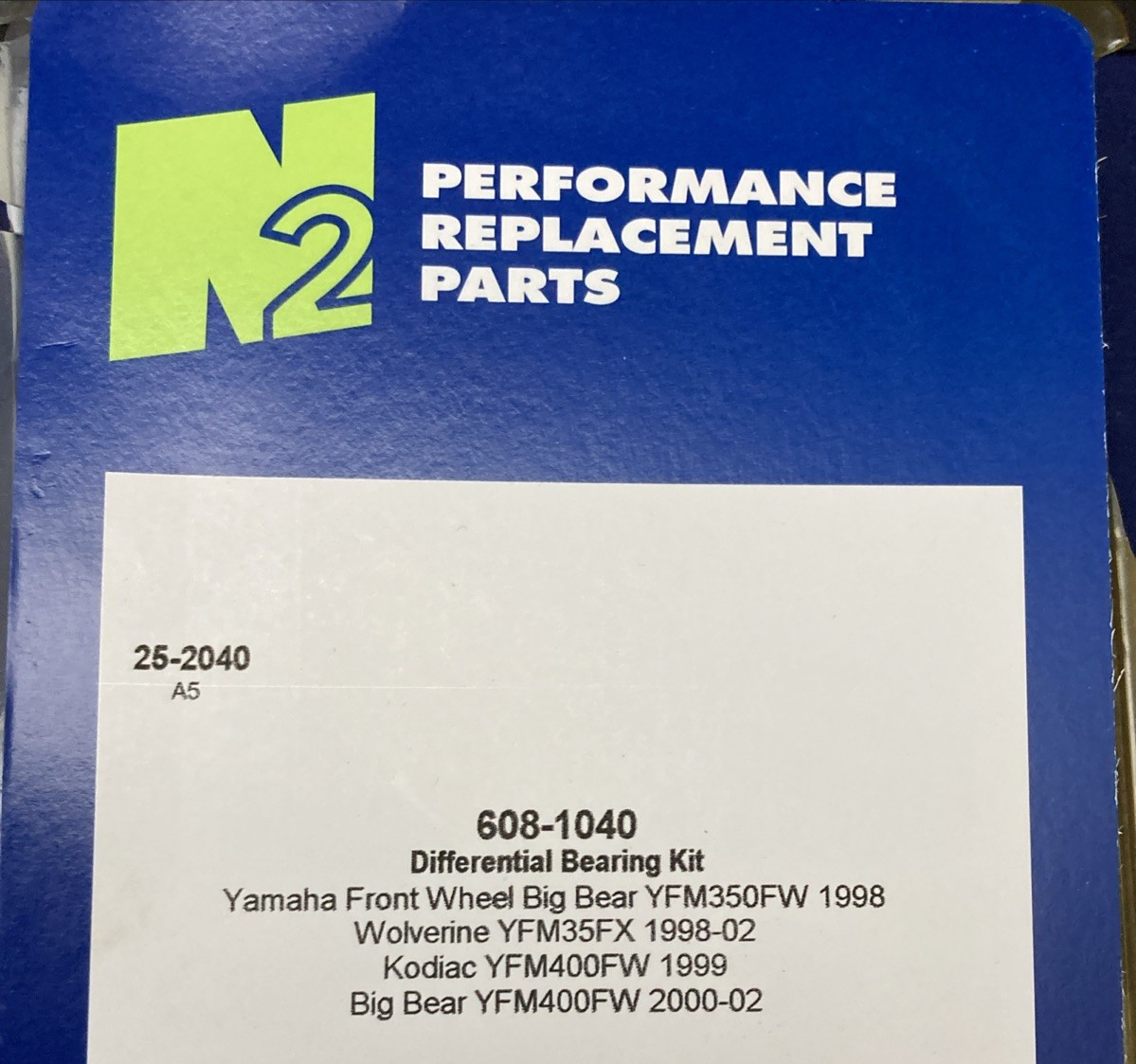 NEW GENUINE N2 608-1040 DIFFERENTIAL BEARING KIT 25-2040