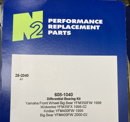 NEW GENUINE N2 608-1040 DIFFERENTIAL BEARING KIT 25-2040