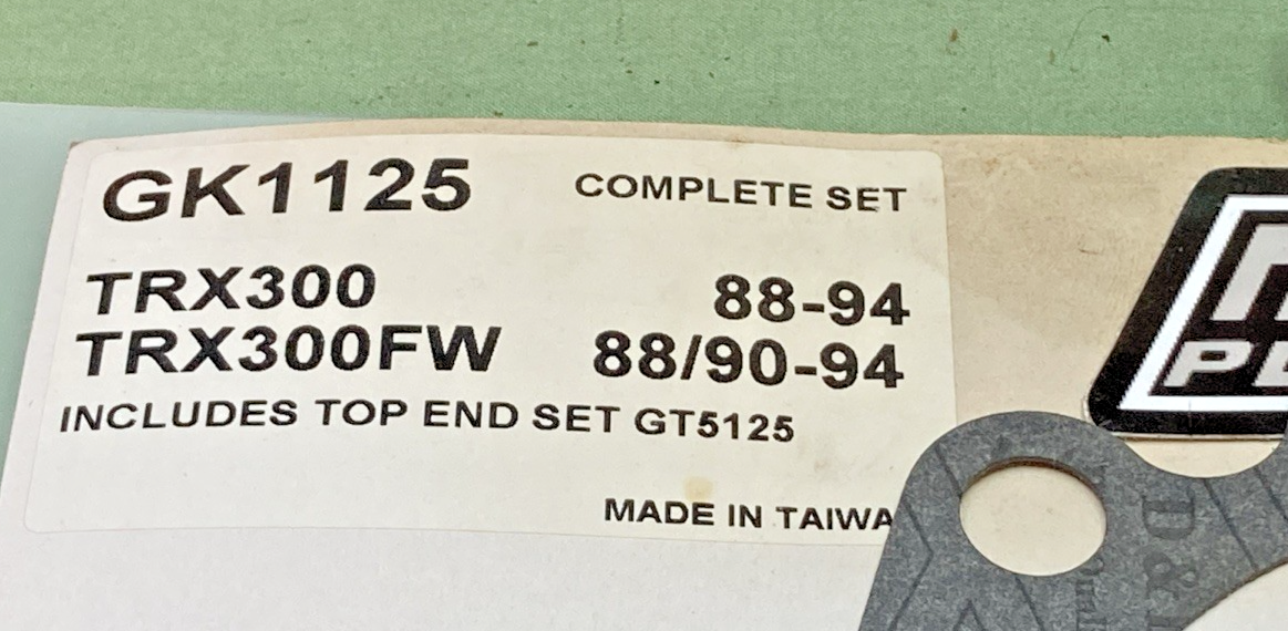 New Genuine J&M ATV GK1125 Gasket Kit Incomplete Kit