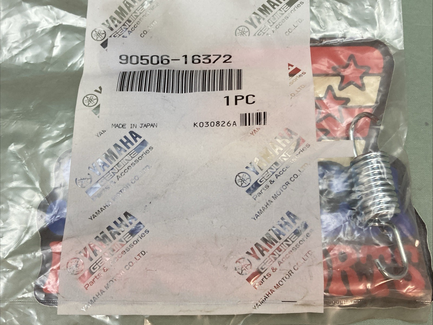 New Genuine Yamaha 90506-16372 Spring, Tension