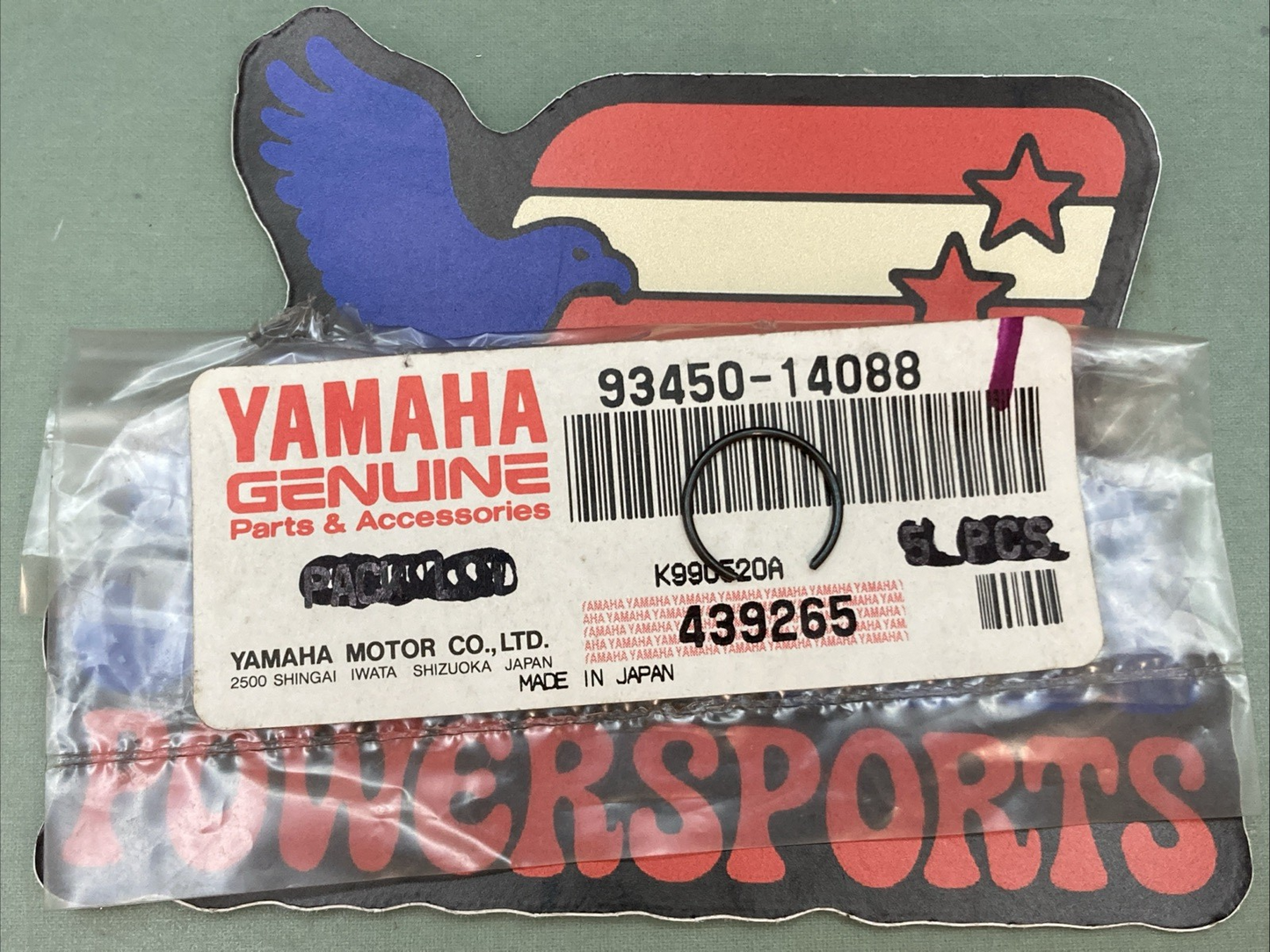 QTY 4 New Genuine Yamaha 93450-14088 Circlip, Inner
