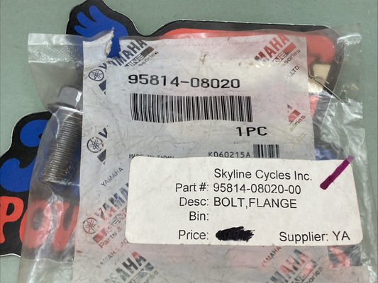 New Genuine Yamaha 95814-08020 Bolt, Flange