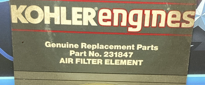 NEW GENUINE KOHLER 231847 AIR FILTER ELEMENT