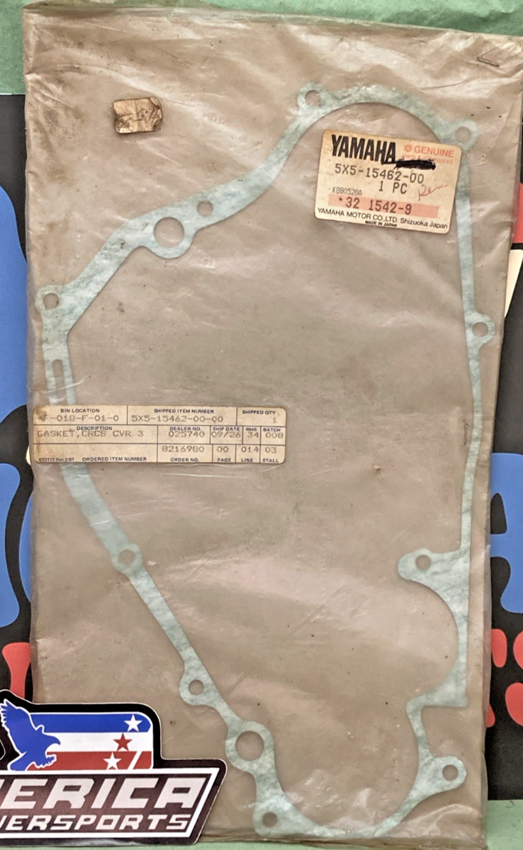 New Genuine Yamaha 5X5-15462-00 Crankcase Cover Gasket