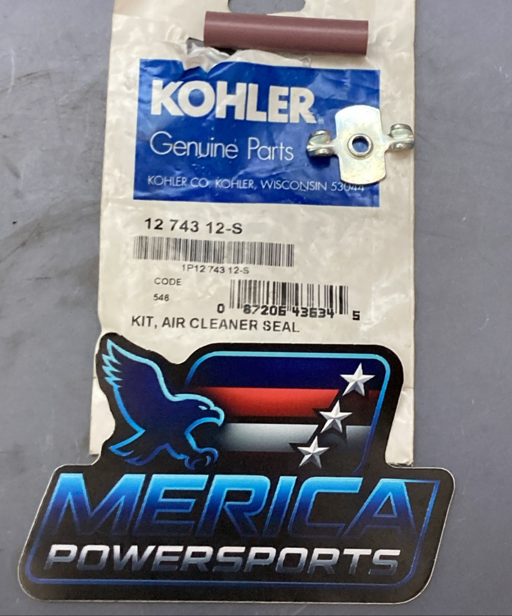 Qty 2 New Genuine Kohler 12 743 12-S Air Cleaner Seal Kit